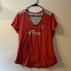 NFL team apparel San Francisco 49ers vneck size XL